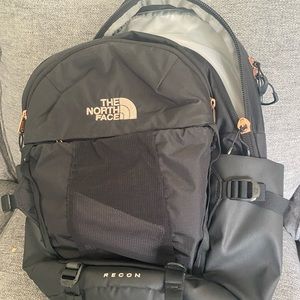 North face recon rose gold backpack
